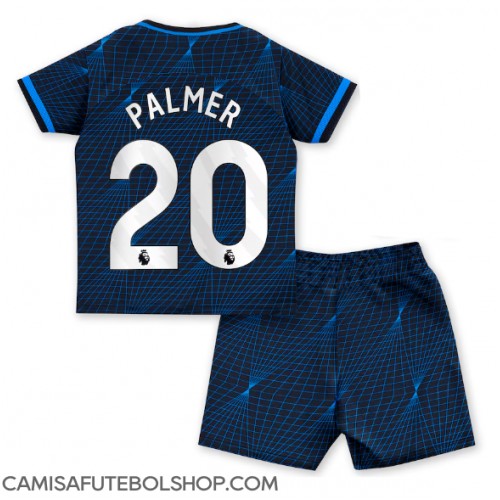 Camisa de time de futebol Chelsea Cole Palmer #20 Replicas 2º Equipamento Infantil 2023-24 Manga Curta (+ Calças curtas)